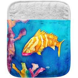 Live Free .Ink Tropical Reef Fish Pocket Mitt