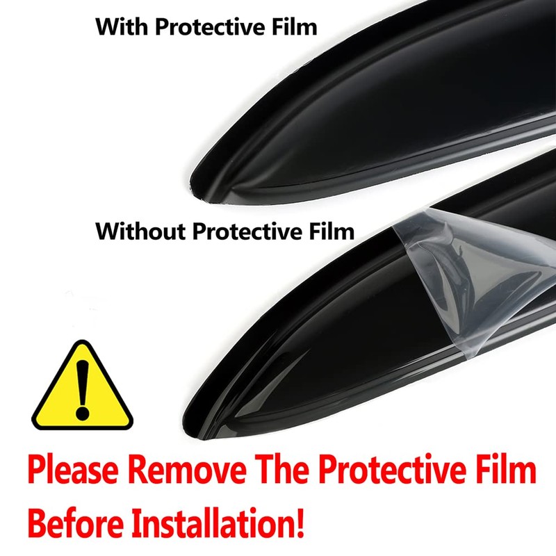 STARTSHIP 94364 Side Window Visors Wind Vent Deflector,4pcs Outside Mount