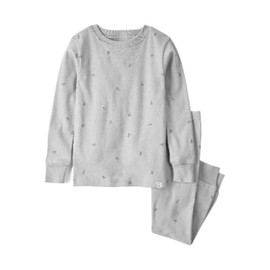 little planet by carter's Baby 2-Piece Pajamas Made with Organic Cotton, Grey Bow, 3T