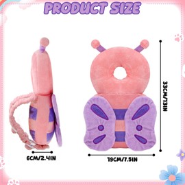 FSWWSF Kopfschutz Baby Fallschutz Rucksack Atmungsaktive Fallschutz Baby Kopf Verstellbare Umfallschutz Baby FüR Kinder Von 4 Bis 24 Monaten Baby Backpack Head Protector FüR Lauflerner