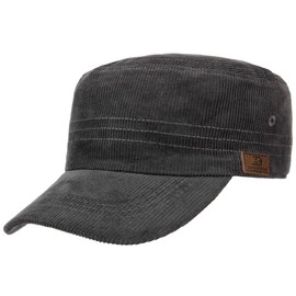 Capuniverse Cord Army Cap – Military Hat Women / Men – Cord Cap Made of Cotton – Army Cap Summer/Winter – Visor Cap, charcoal