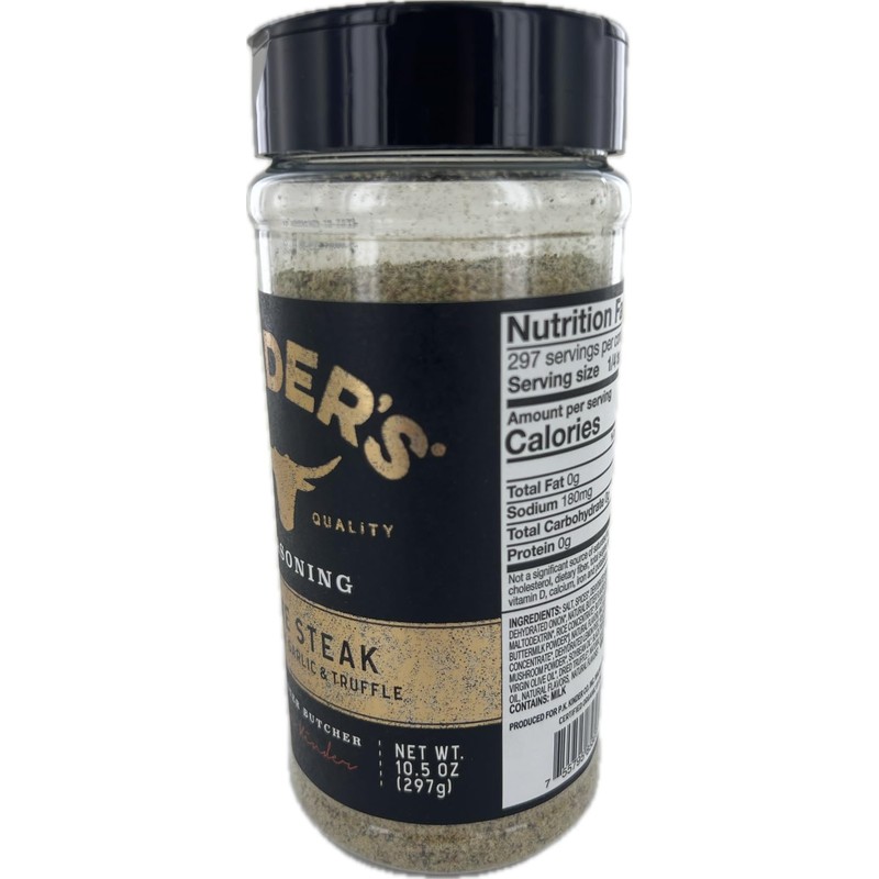 Kinder's Prime Steak with Black Garlic & Truffle Seasoning (10.5