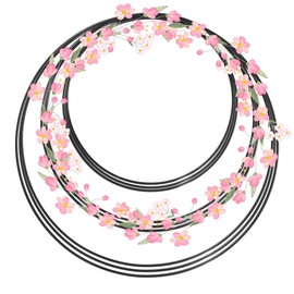 Pack of 9 Metal Rings for Crafts, Metal Ring (20, 25 & 30 cm), Metal Ring Black, Suitable for Wedding Garland Decoration, DIY Crafts, Dream Catchers, Flower Arrangements etc. (Black)