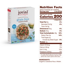 Jovial Grain-Free Cassava Fusilli - Fusilli Organic, Gluten Free Pasta, Fusilli Pasta, Cassava Pasta, Paleo Pasta, Grain-Free, Non-GMO, High-Fiber - 8 Oz, 3 Pack