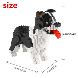 Larcele Panda Building Blocks, Toy Bricks, Animal Building Blocks, 7812 Pieces, KLJM-02 - Reusable, Border Collie