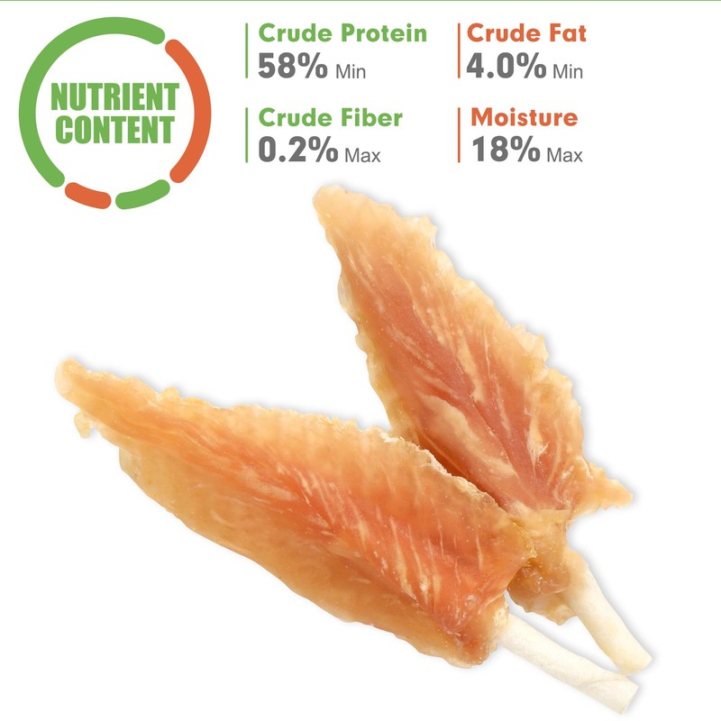 MON2SUN Dog Rawhide Twist 4-4.5 Inch Chicken Wrapped Rawhide Sticks