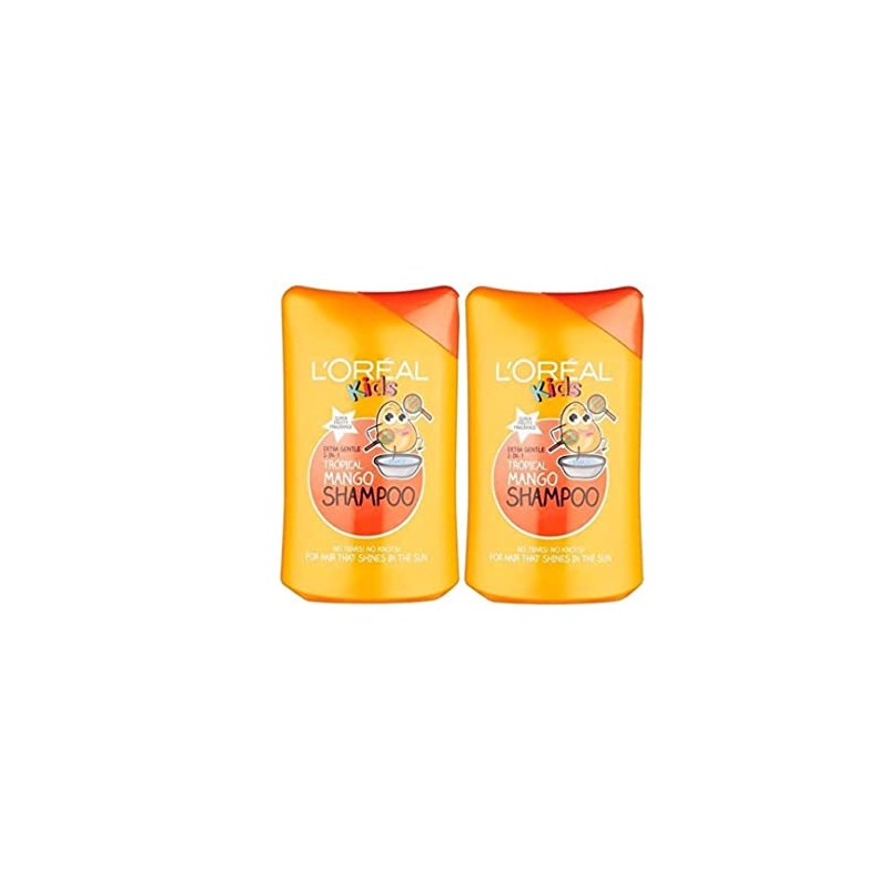 L 'Oreal Kids Tropical Mango Shampoo 2 x 250ml (500ml) – Children's Shampoo