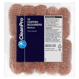Clean Pro Medium Copper Scourer - 10 Pack