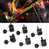 6PCS Set Locking Tuning Key Peg Black Color Zinc Alloy