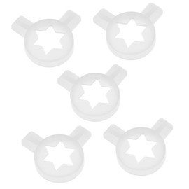 Homoyoyo 4pcs Soft Serve Ice Cream Machine Nozzles - Star Shaped Modeling Caps for Decoration