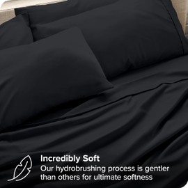 Bare Home Hotel Luxury King Sheet Set, Extra Soft - 6 Piece Set - Deep Pockets - Easy Fit - Cooling & Breathable - Wrinkle, Fade, Stain Resistant - Set Includes 4 Pillowcases (King, White)