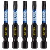 5 x Rennie Tools 50mm Long T25 TX25 Impact Screwdriver