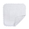 DII Crochet Collection Reversible Bath Mat, Square, 24x24, White