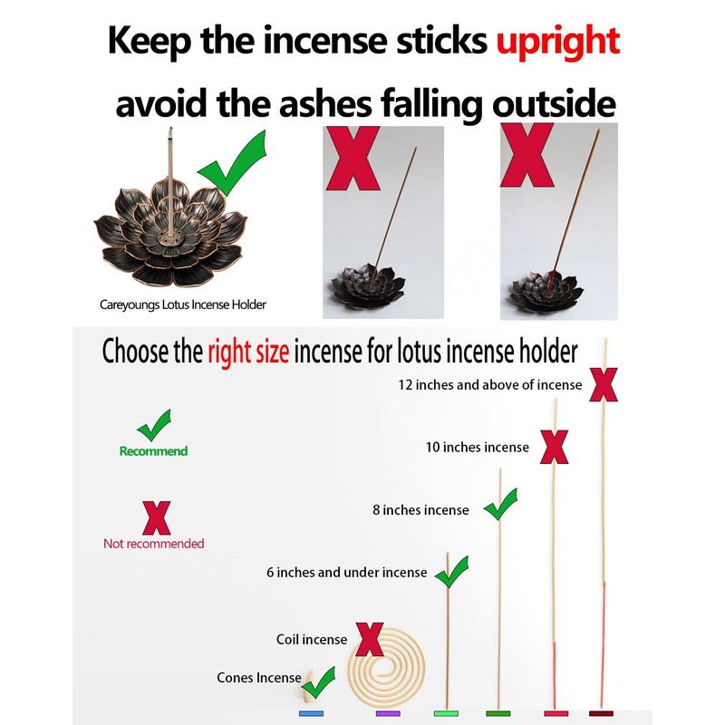 Incense Holder for Sticks, Incense Burner 6 Incense Holes with