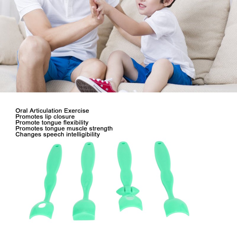 4pcs Tongue Muscle Trainer Improve Flexibility Lateralization Lifting Oral Muscle