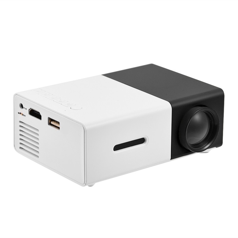 Mini Stylish Home Theater Portable LED Projector Multimedia Player Black