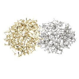 Sowaka Mini Brads 50 Pcs Glod 50 Pcs Silver Round Metal Paper Fasteners for Art Craft Handmade Project Scrapbooking DIY Office School Supplies