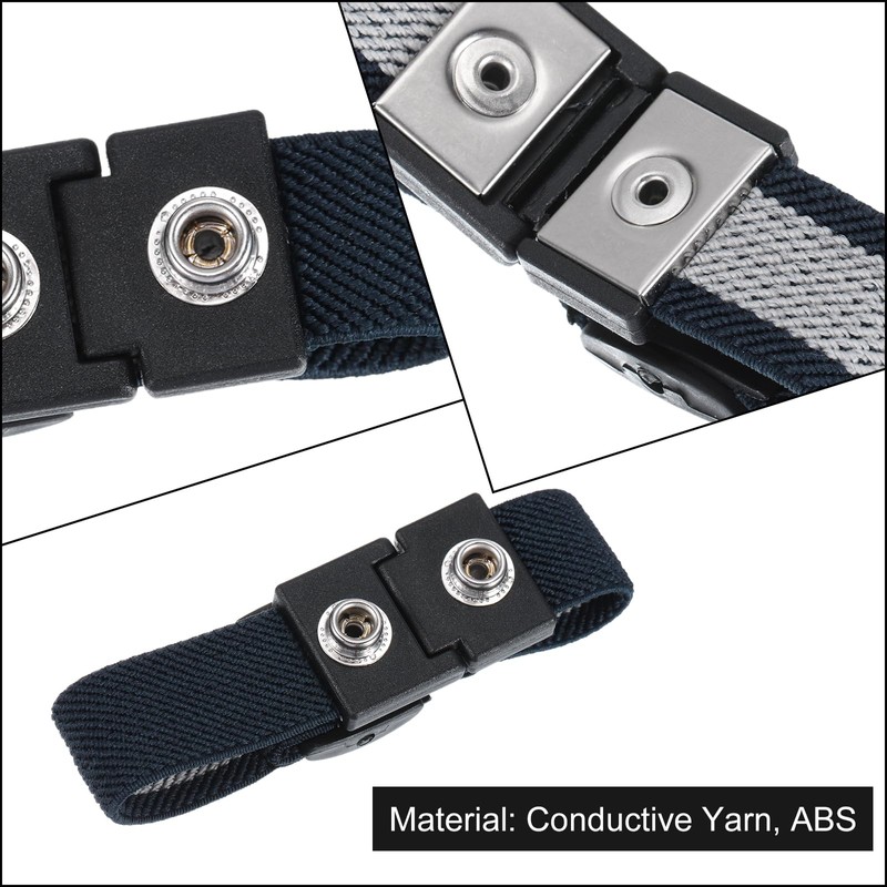 MECCANIXITY 3Pcs Anti Static Wrist Strap, Dual Circuit Antistatic Bracelet