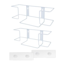 Perfeclan 2 Pieces Disposable Glove Dispenser Facial Tissue Wire Rack Multipurpose Space Saving Metal Glove Rack for Catering Services