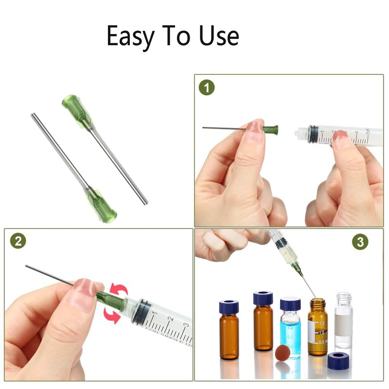 100Pcs 14 Gauge 1.5 Inch Industrial Dispensing Needles with Luer