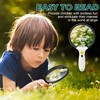 Large Magnifying Glass with Light, 10X 25X 45X Handheld Illuminated