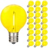 Novelty Lights 25 Pack G40 LED Replacement Bulbs, E12 Base