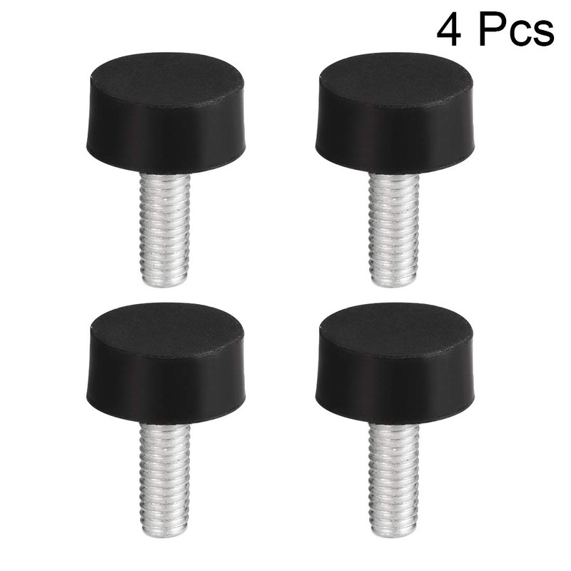 sourcing map M6 Rubber Vibration Shock Absorption Threaded Stud Bolts