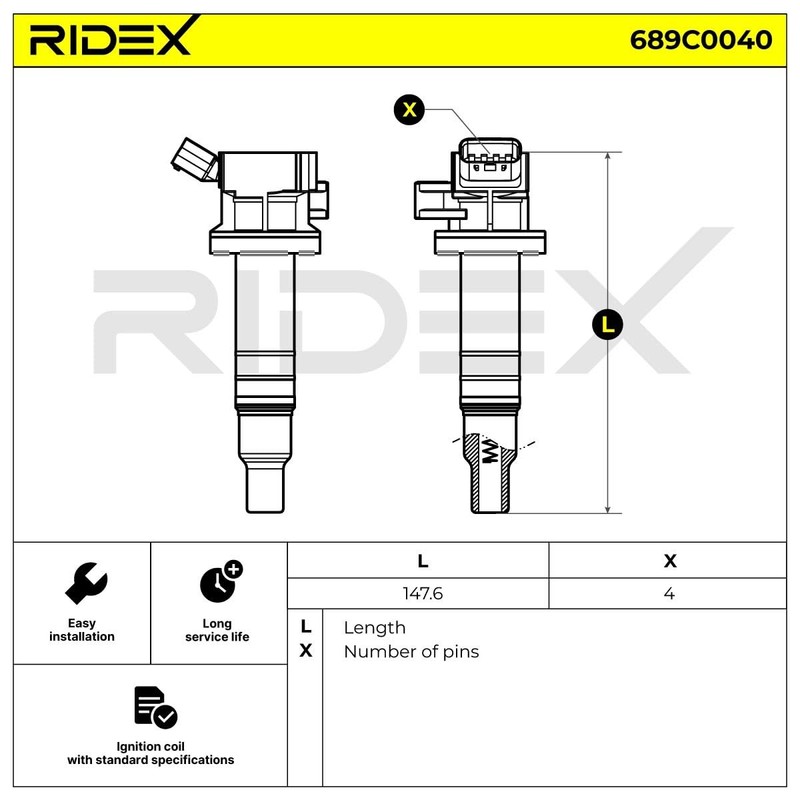 RIDEX 689C0040 Ignition Coil