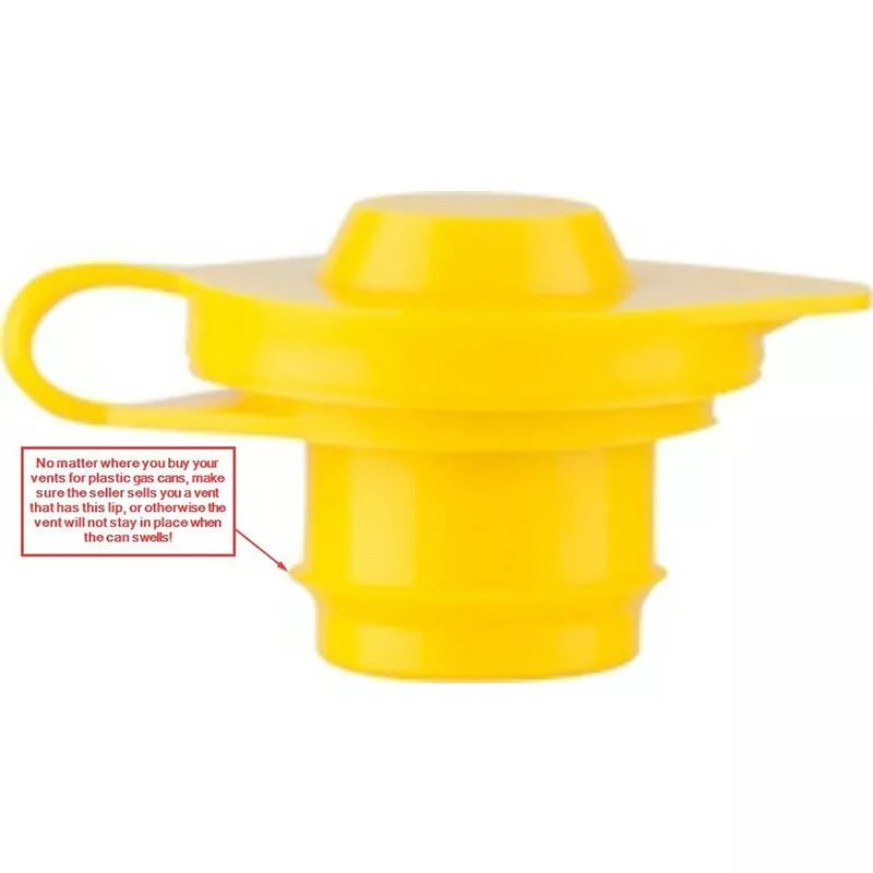 Unbranded 5Pcs Yellow Fuel Gas Can Jug Vent Cap Blitz