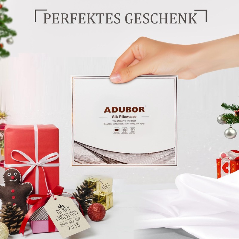 Adubor Silk Pillowcase 40 x 80 for Hair and Skin