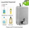 VANNSOO Wall Mounted Soap Dispenser Bathroom, 1100ml 37oz Commercial Stainless