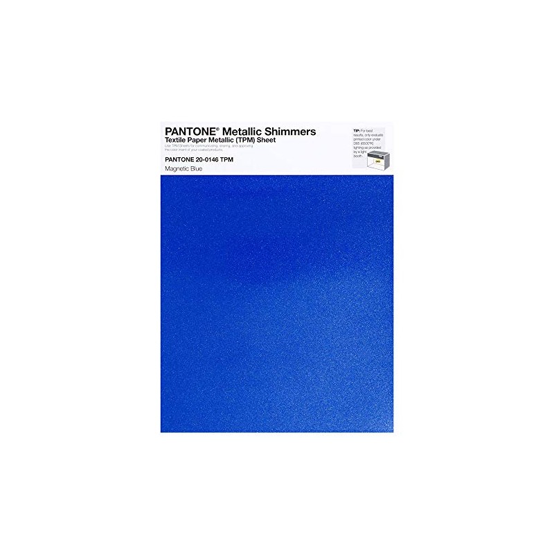 Pantone Metallic Shimmer TPM, 8.5x11 Inch Sheet, 20-0146 Magnetic Blue