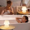ONEWISH Mushroom Lamp Small Bedside Table Lamp-Nightstand Nightlight Dimmable Stepless,