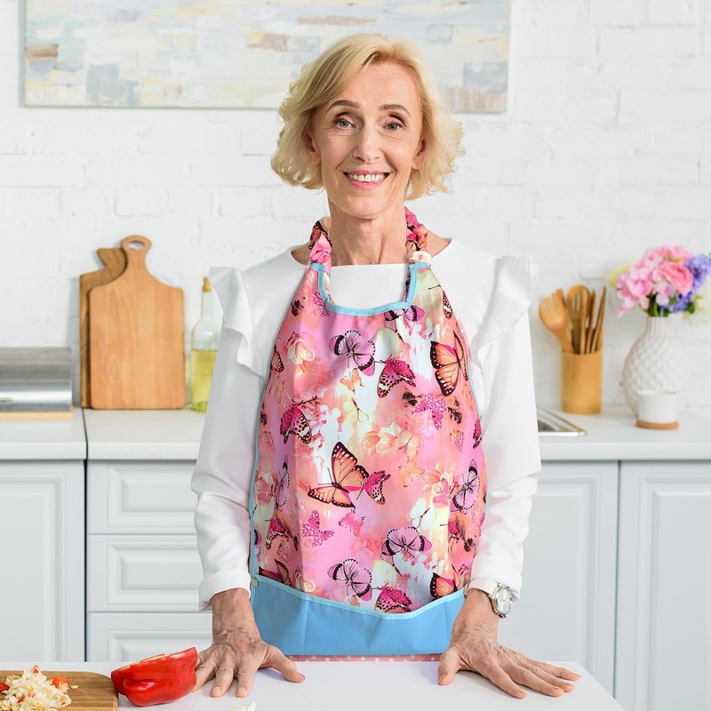 Celley Adult Bibs (3-Pack), Gift for Elderly, Reusable and Washable