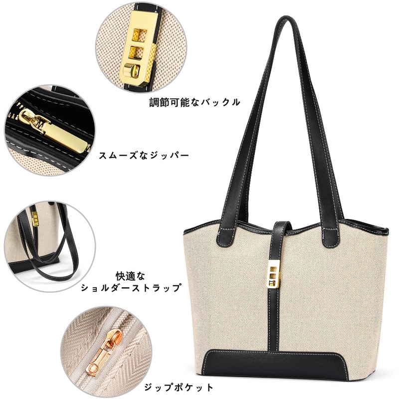 SENDEFN Women's Tote Bag, Canvas Shoulder Bag, Large, Large Capacity,
