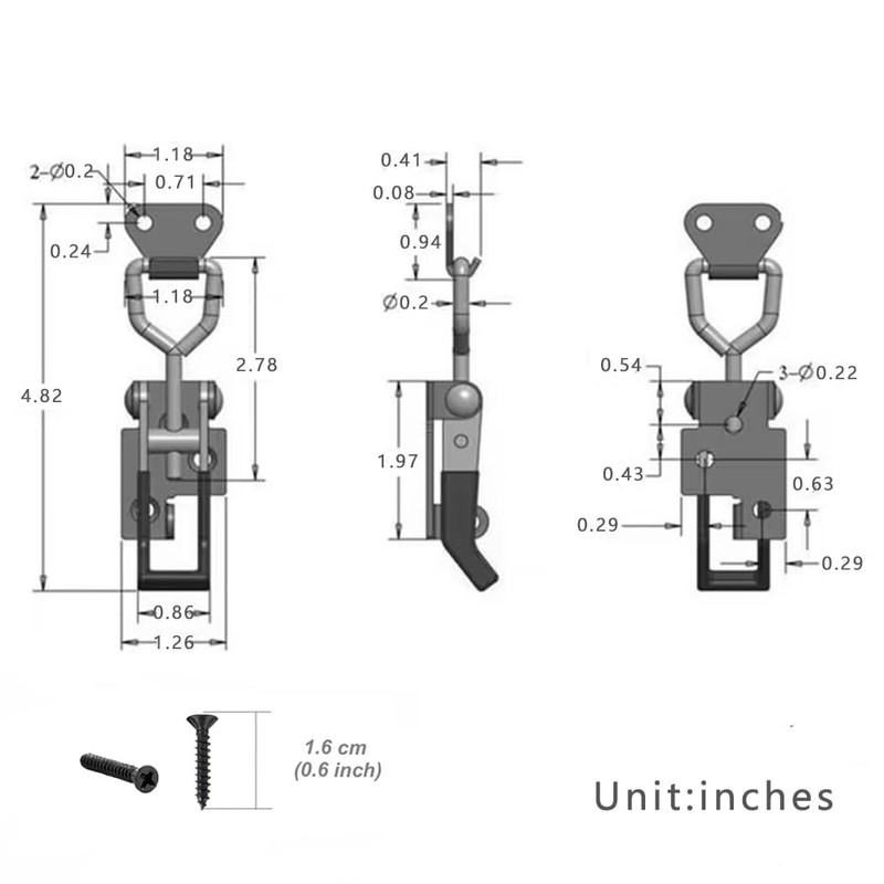 E-TING 4Pack Toggle Clamp Latch 397Lbs Holding Capacity 4002 Pull