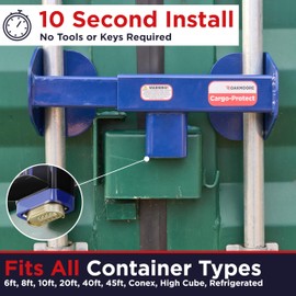 Shipping Container Lock with Combination | Cargo Van and Semi Trailer Door Lock Heavy Duty | Sea & Box Trailer Door Locks - Combi Shipping Container Locks Heavy Duty