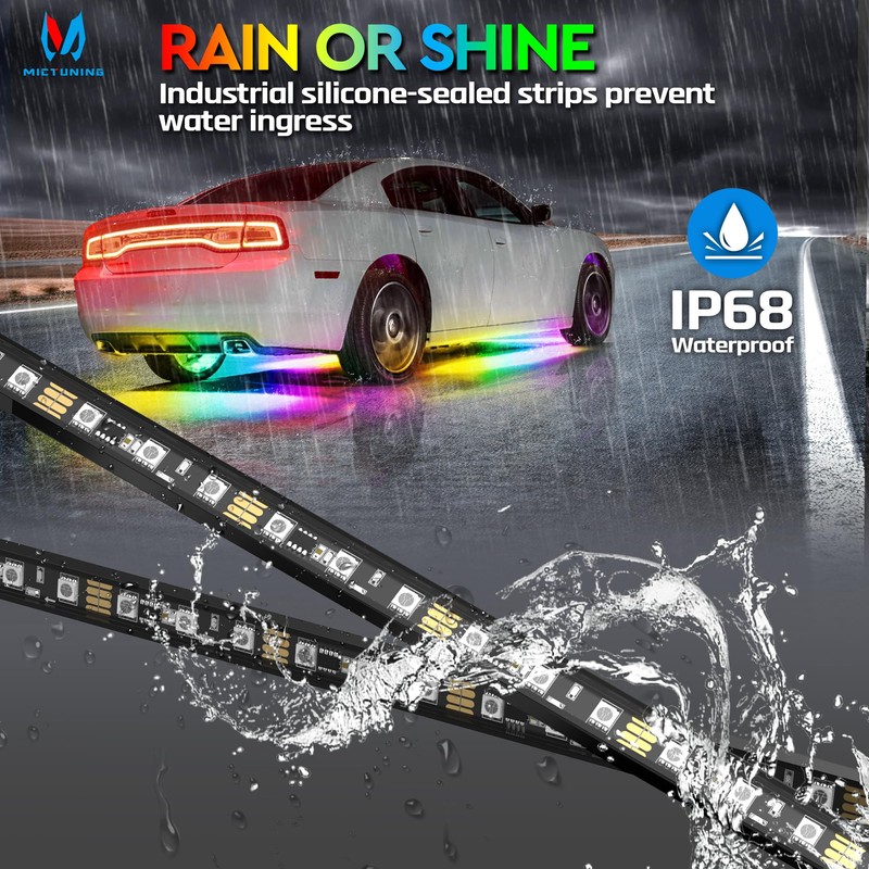 MICTUNING N8 RGB+IC Underglow LED Lighting Kit for Truck with