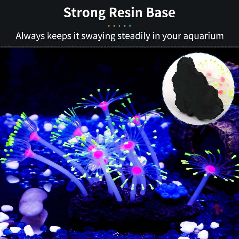 Uniclife Glowing Effect Artificial Coral Plant for Fish Tank, Decorative