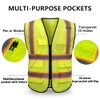 CCSOVO High Visibility Safety Vest with Zip Pockets, Reflective Work