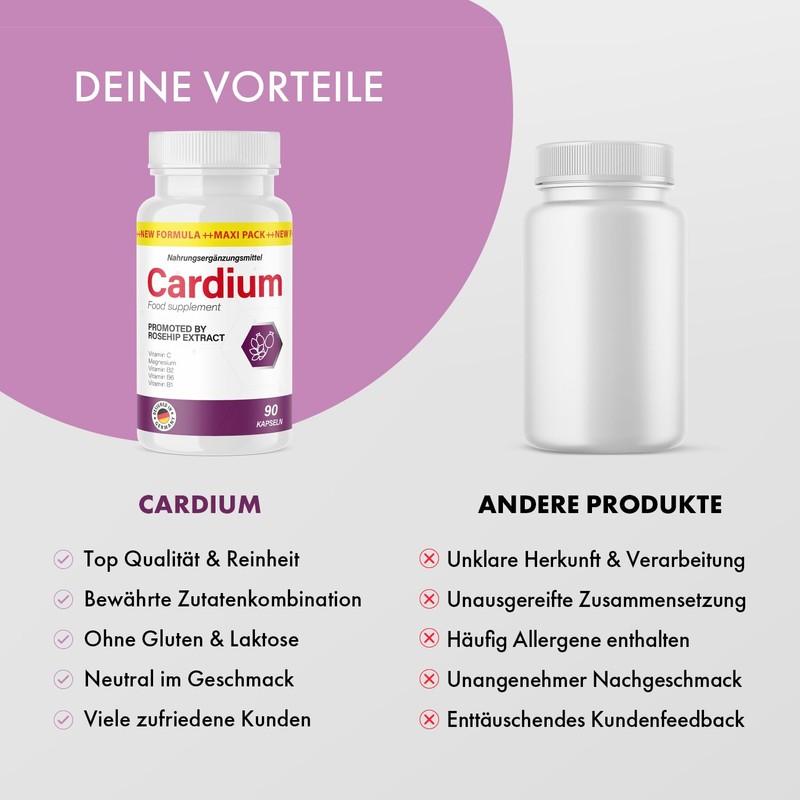 Cardium Capsules, Rich in Vitamins & Minerals, 90 Capsules, 3x