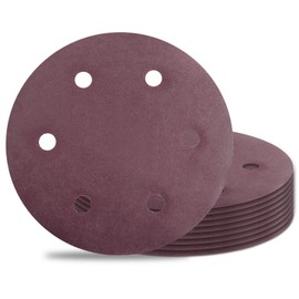 SPEEDWOX 10PCS 240 Grit 9 Inch 6 Hole Sanding Discs 9 Inch 6 Hole Hook-and-Loop Sanding Discs 9" Round Abrasive Disc Hook and Loop Sandpaper Aluminum Oxide Hook and Loop for Drywall Sander