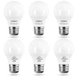 YukiHalu A15 LED Light Bulbs, 60W Equivalent, E26 Base, 2700K/3000K/5000K White, 7W 600 Lumens 120V, UL Listed, Ceiling Fan Light Bulbs, Appliance Bulb, Not Dimmable, Pack of 6 (2700K Soft White)