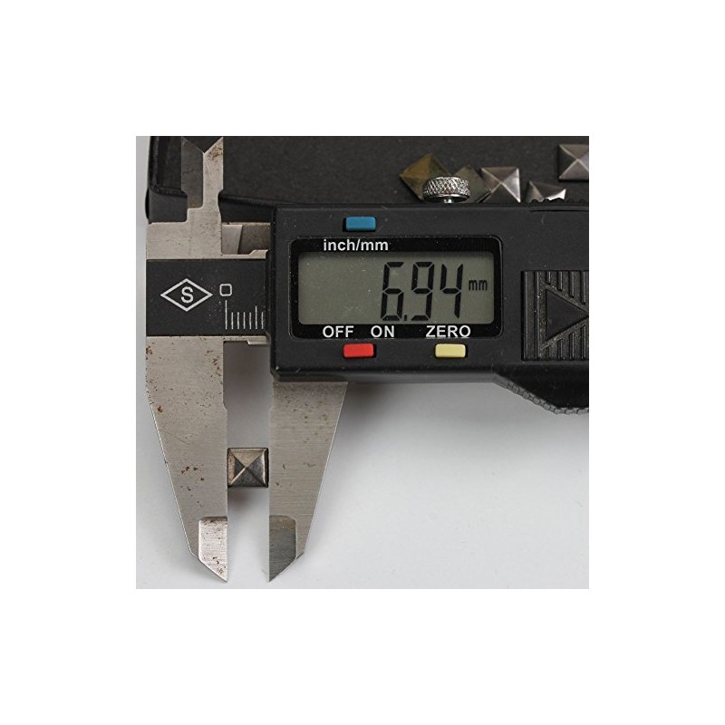 Hotfix Iron On,7X7mm Flat Back Pyramid Studs - 1/4" Flatback