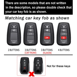 ontto 2-Button Car Key Housing Fit for Toyota Corolla Cross Hybrid 2020-2025,Antiscratched Key Cover for Camry Rav4 Highlander 4Runner Land Cruiser Tundra,White-Red-Strips