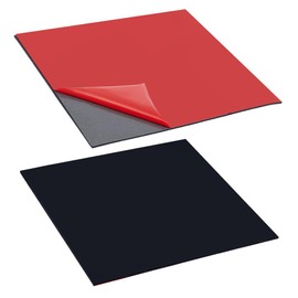 AHANDMAKER 2Pcs Adhesive Rubber Sheets, 11.8 x 11.8 Self Stick Rubber Gaskets Square Crash Protection Pads for Furniture Doors Windows and Cars Protecting