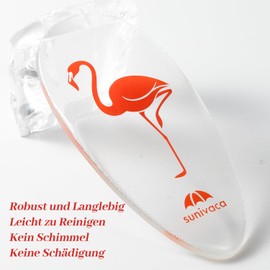 Sunivaca Glass Foot File Callus Remover for Feet, Flamingo Gifts for Women, Foot Scrubber Dead Skin Remover, Professional Pedicure Tools at Home, Heel Scraper for Cracked Heels