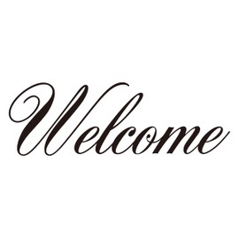 Welcome Wall Sticker Cutting Sticker Waterproof Black Black