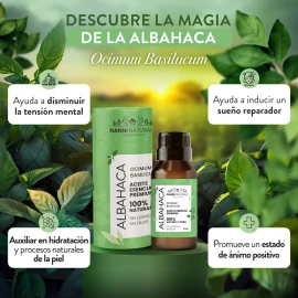 Aceite Esencial De Albahaca Puro 15ml Para Difusor Y Aroma