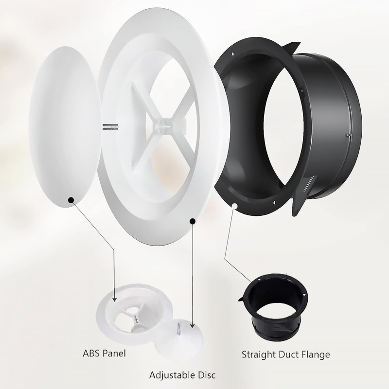 CSKB 2-Pack 6 Inch Round Vent Cover, Air Vent Covers
